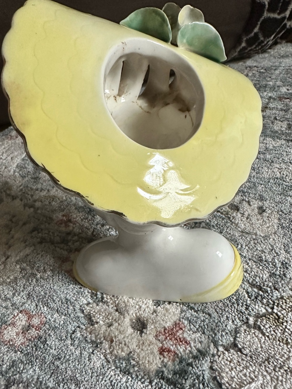 VTG Napco Lady Head Vase, Southern Belle with Yellow Hat - Picture 5 of 6